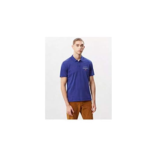 Napapijri Eils SS Polo, Azul (BLU Marine 176), Large para Hombre