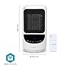 Nedis HTFA22WTW | Radiateur soufflant céramique PTC connecté | Wi-Fi SmartLife | 1500 W | 2 niveaux de chauffe | Affichage température 10–49 °C | Compatible Alexa & Google | Blanc