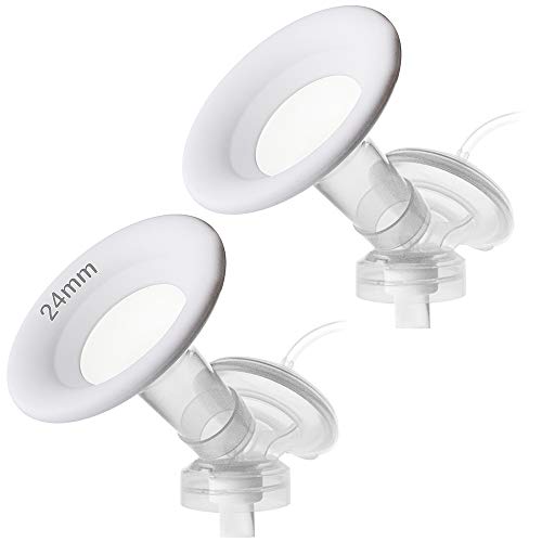 Nenesupply Pump Parts 24mm Compatible with New Medela Pump in Style Maxflow Breastpump Not Original Medela Pump Parts Maxflow Replace Medela PersonalFit Flex Connector and Medela Breastshield Flange
