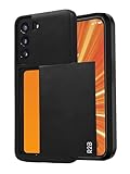 R2B Funda con soporte para tarjetas compatible con Samsung S22 - Incluye protector de pantalla - Modelo Utrecht - Funda móvil - Negro