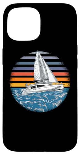 セーリングヨット、セーリングセイルボート、カタマランボート, Catamaran-boat スマホケース iPhone 15 用