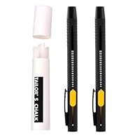 Heat Erasable Fabric Marker for Sewing, Washable Heat Erasable Pens for Fabric, Sewing Chalk DIY Markers for Quilting Embroidery, Suitable for Cotton Knitted Fabrics, 2 Pens + 20 Premium Refills