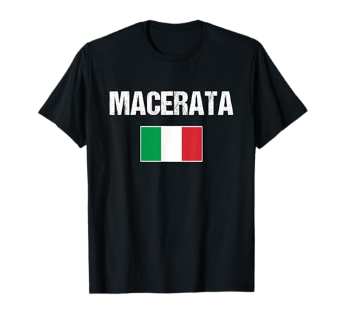 Macerata Italia Italiana Bandera Italia Macerata Camiseta