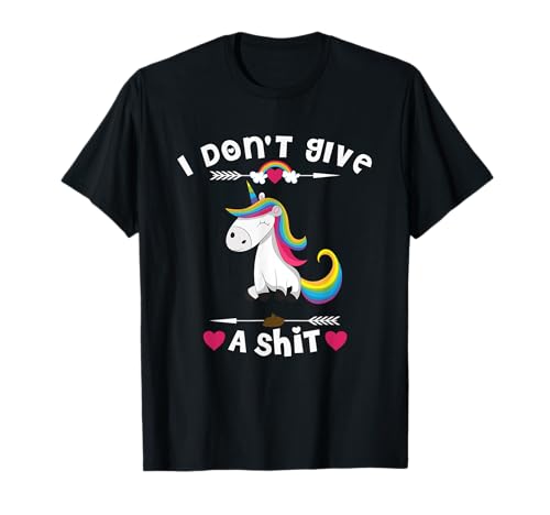 hQ. Unicornio divertido no me importa una mierda Camiseta