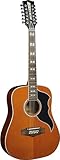 EKO GUITARS – Ranger XII VR EQ Natural Top Stained, Guitarra Acústica Electrificada de 12 Cuerdas, con Sistema Fishman Sonitone, Forma Dreadnought, Color Natural – Top Stained