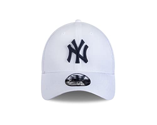 New Era Men's MLB Basic NY Yankees 9Forty Adjustable Baseball Cap, White, One Size