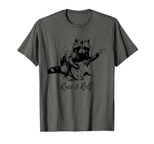 Racc & Roll Raccoon Playing Guitar Funny Cute Racoon T-Shirt