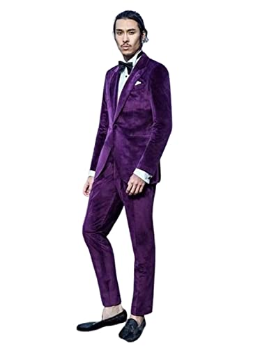 Costume de mariage homme velours de prestige revers à pointe et finitions luxe