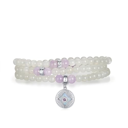 Image of Five Elements 18K Gold Vermeil 3 Layered Crystal Gemstone Beads Bracelet & Necklace for women Solid 925 Sterling Silver 18K Gold or White Gold Plated jewelry