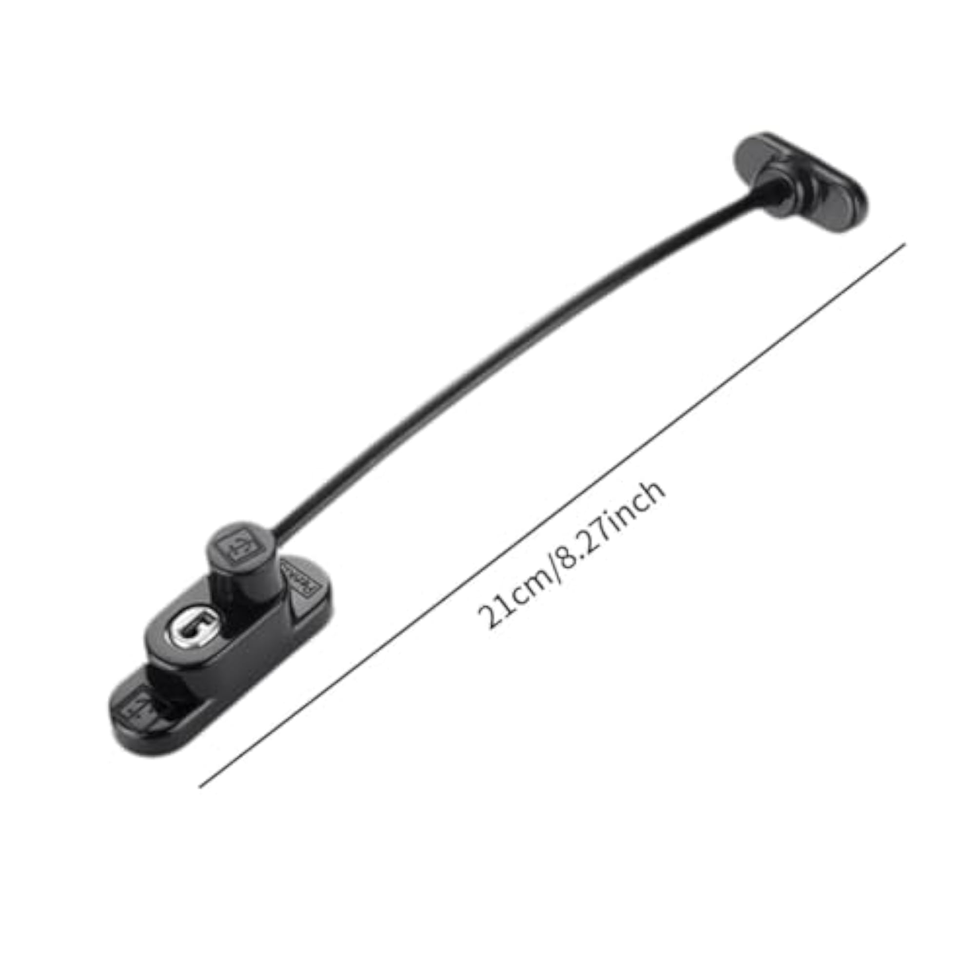 Window Restrictor Lock for Casement Windows, Black