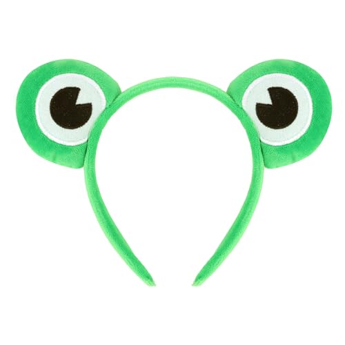 Moikolok Frog Headbands Frog Eyes Head Band Animal Washing Face Hairband Halloween Hair Accessories School Event