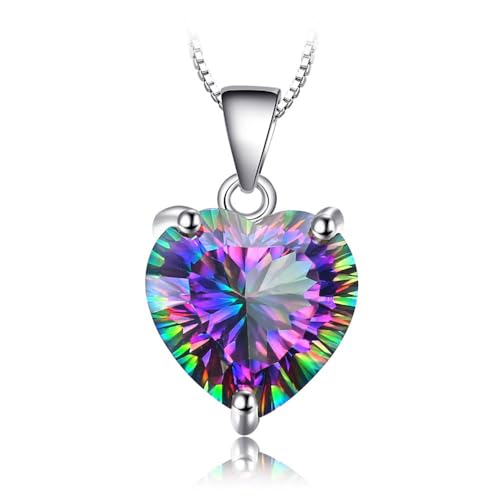 Collier cœur quartz mystique en argent pour sublimer vos tenues quotidiennes