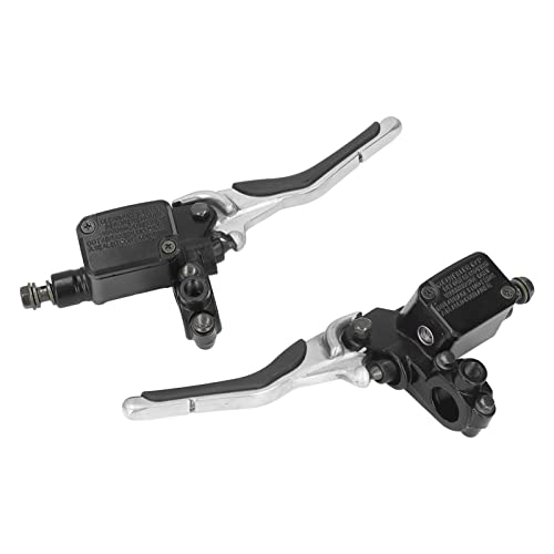 Aoresac Palancas de freno de aluminio CNC YQ50 Aerox 1997-2013 MBK 1997-2006, mango izquierdo y derecho, color negro, con montaje M10 de lata de aceite desmontable