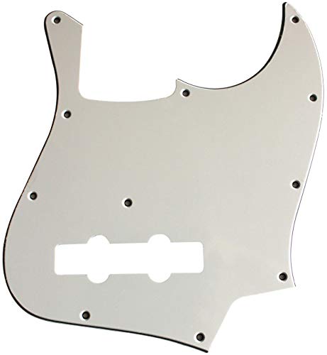 For Fender Geddy Lee Jazz Bass Style Guitar Pickguard Scratch Plate (3 Ply White)