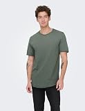 ONLY & SONS Men's ONSBENNE LONGY SS Tee NF 7822 NOOS T-shirt, Castor Gray, L