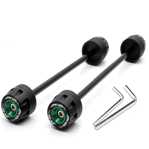 Protection de roue Kawasaki ZX6R pour éviter les dégâts de chute curseurs Ninja 636 vert
