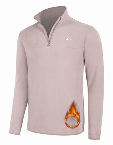 Willit men's fleece pullover with quarter-zip