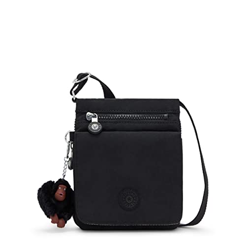 Kipling Nova bolsa feminina Eldorado, transversal leve, bolsa de viagem de nylon, Tonal preto, 6''L x 7.75''H x 0.75''D
