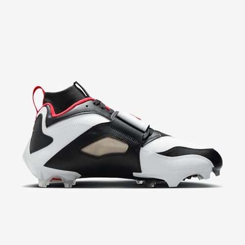 Nike Diamond Turf 93 TD Football Shoes (HF5298-100, White/Black/Metallic Gold/Fire Red)3