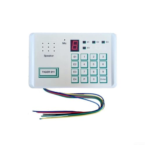 HanOaki Telephone PSTN Auto Dialer for Alarm Systems with Voice Message Playback, 4 Number Storage, 20-Second Recording, Password Stop Function, Power Outage Memory Retention, White Plastic Housing