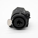 3ピンXLRメスコンボコネクタストレートプッシュロックスイッチ付き