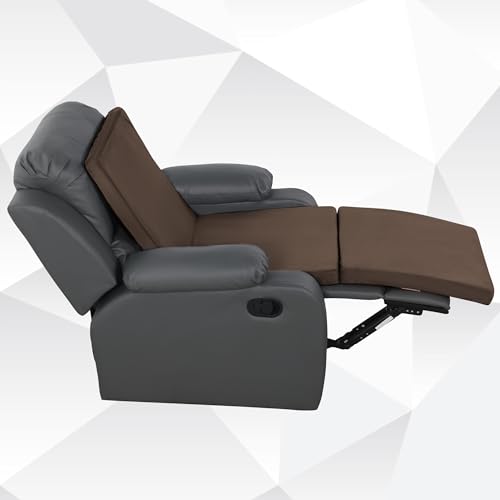 HOMBYS 3-in-1 Recliner Seat Cushion with Lumbar Support Pillow & Footrest, Multi-Functional Adjustable Height 2" to 6" for You to Choose, Non-Slip Foam Chair Cushion for Elderly, Brown by HOMBYS - Image 6