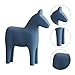 Veemoon Wooden Dala Horse Decor Small Craft Swedish Horse Rustic Statue Animal Desktop Ornament Unique Decoration for Home Office Festival Party Favor (Bule)