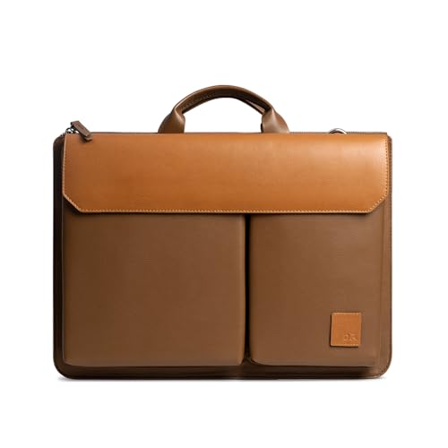 DailyObjects Leather Urban Tech Briefcase Bag | Laptop Messenger ...