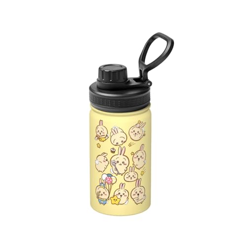 ステンレスカップ ちいかわ うさぎ コーヒーカップ 大容量 保温 保冷 直飲み 真空断熱 蓋付き 水筒 マグボトル かわいい キャラクター 車載 持ち運びやすい ビール 家庭用 車用 オフィス プレゼント 350ml