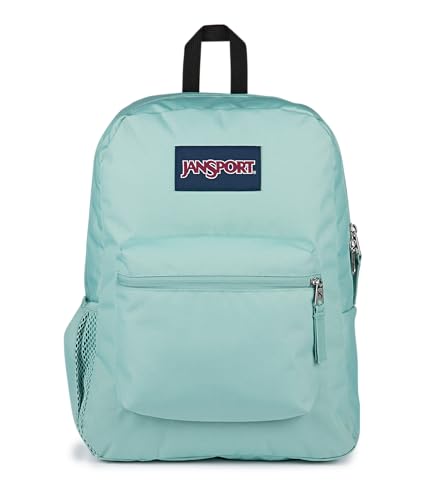 Image of JanSport Cross Town Backpack - Simple Bag for Everyone with 1 Main Compartment, Front Utility Pocket - Premium Class Accessories - Faded Sage