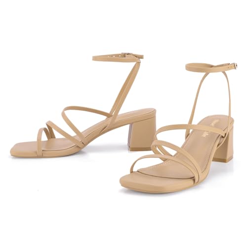 Image of Shoe'N Tale Strappy Block Heel Sandals Women's Ankle Strap