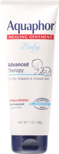 Image of Aquaphor Baby Healing Ointment Advanced Therapy Skin Protectant, Dry Skin and Diaper Rash Ointment, 7 Oz Tube (Pack of 12)