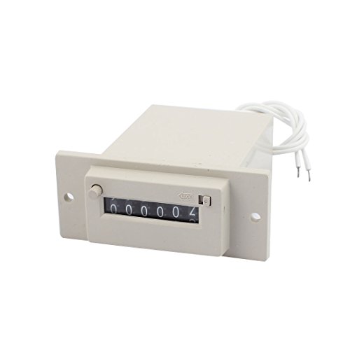 Aexit Gray Plastic Control electrical Shell AC 220V CSK6-YKW 6 Digits Electromagnetic Counter