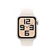 Apple Watch SE (2. Generation) GPS + Cellular 40 mm Smartwatch mit Aluminiumgehäuse in Polarstern und Sportarmband in Polarstern (S/M). Fitness und Schlaftracker, Unfallerkennung, Herzfrequenzmesser