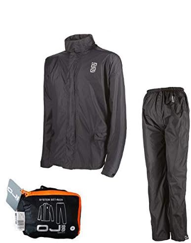 R028 TAGLIA m COMPLETO IMPERMEABILE ANTIPIOGGIA GIACCA PANTALONE MOTO SCOOTER OJ