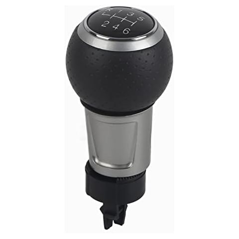 Car Gear Shift Knob Car Manual 6 Speed Gear Shift Knob Head for Audi A4 S4 B8 A5 8T Q5 8R 2007-2015(Silver) Cover