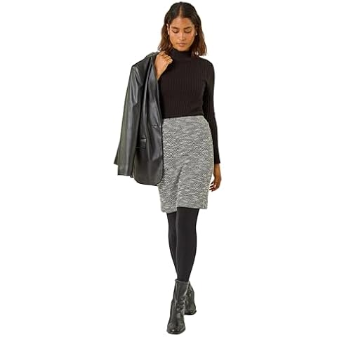Roman Originals Ladies Textured Mini Skirt Cover