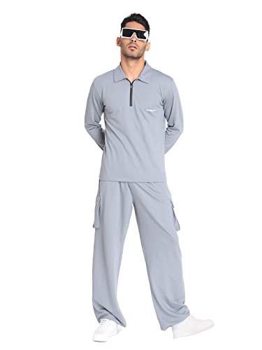 Image of CHKOKKO Men's Baggy Track Pants for Gym Workout Running Casual Wear Sports Lower with Pockets Adjustable Drawstring Waist Lightweight Quick Dry Activewear Fitness
