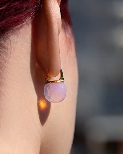 Image of Crystal Earrings for Women, Sparkly Austrian Crystal Disco Ball Earrings, 18K Gold Plated Post Drop Earrings with Colorful Spheres, Hypoallergenic & Lightweight, Ideal Gift for Her