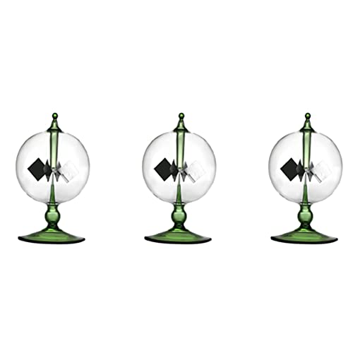 KEALLANS 3X Grün Solar Power Radiometer Crookes Solar Spinnen Flügel Geschenk Haus Schreibtisch Dekoration
