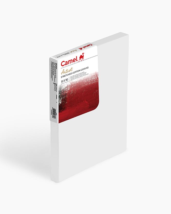 Image of Camel Artist Stretched Canvas | 20 x 25 cms - 8 x 10 inches | Ready-to-Paint Primed Canvas for Acrylic & Oil Colours