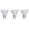 Philips LED GU10 Dimmable Spotlight Bulb - Pack of 3 - 50 Watts, Bright White - Energy Star Certified, Title 20 Compliant