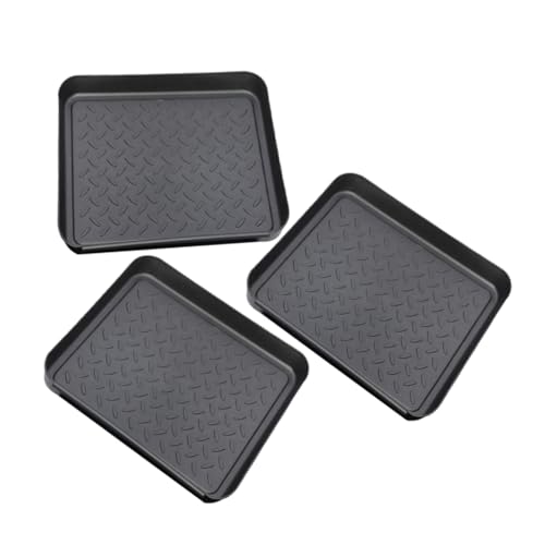 EXHUMKY 3pcs Multi-Functional Shoes Boot Tray Sturdy Plastic Boot Mat for Indoor Outdoor Storage Hallway Shoe Rack