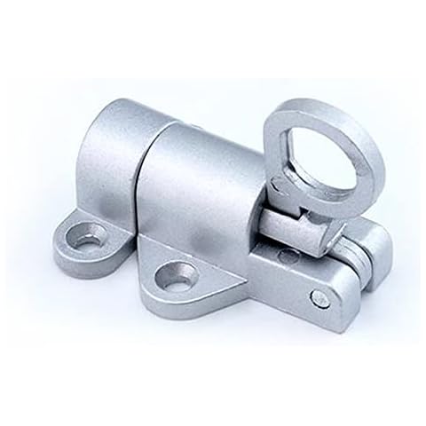 Loft Hatch Catch, Door Spring Bolt, Window Gate Security Pull Ring Spring Bounce, Aluminum Alloy Security Automatic Window Gate Latch Bounce Lock Silver Tone Cover