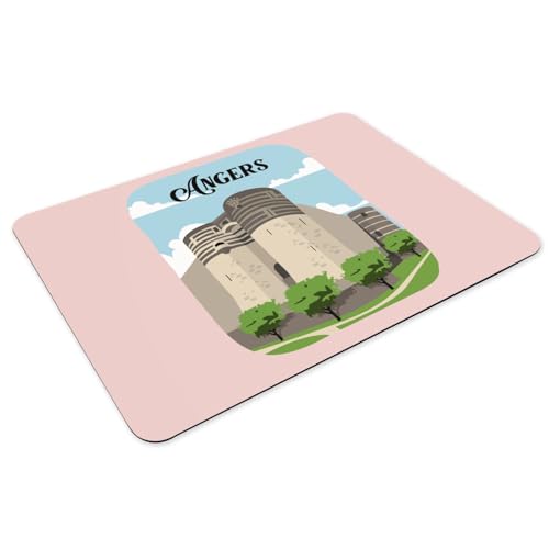 Set de table rose Angers lot de 4 grands dessous en caoutchouc