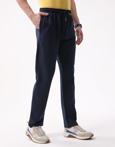 Image of Monte Carlo Men's Regular Fit Solid Track Pants | Drawstring Closure | Side Pocket Sports Lower | Comfortable & Stylish Lower for Men's
