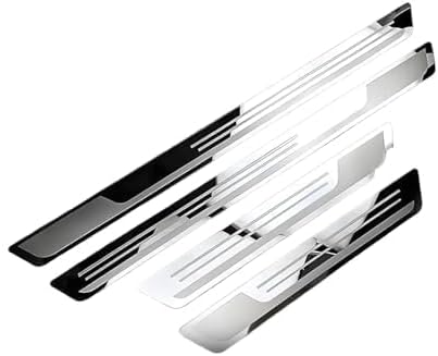 4 Pcs Door Sill Protectors for 2024 2025 2026 Ford Mustang S650 EcoBoost/GT Premium The 7th Generation, Entry Guard Scuff Plates Anti Scratch Doorway Trim Auto Accessories Stainless Steel