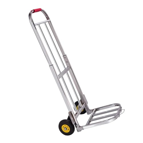 EHVYBDX ty Folding Cart with Wheels, Metal Construction, 40/60 kg Capacity, Extendable Handle, Versatile ty Trolley for Home & Commercial Use