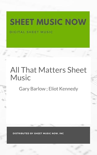 All That Matters Sheet Music (English Edition)