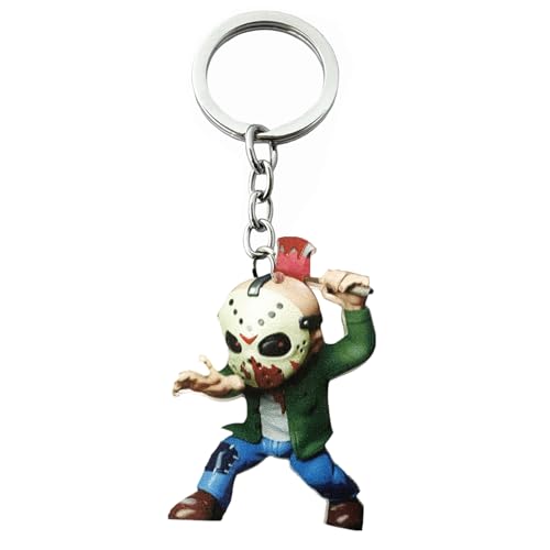 DEZHAN TV Movies Halloween Horror Keychain for Men and Women